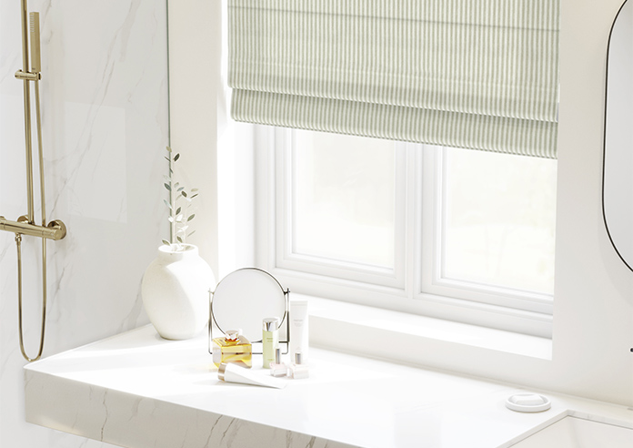 Emily Bond Oscar Stripe, Sage - Roman Blind - Image 5